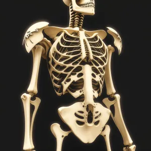 Human Skeleton X-Ray - Anatomical Graphic for Medical Science