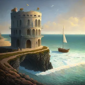 Majestic Coastal Castle by the Sea