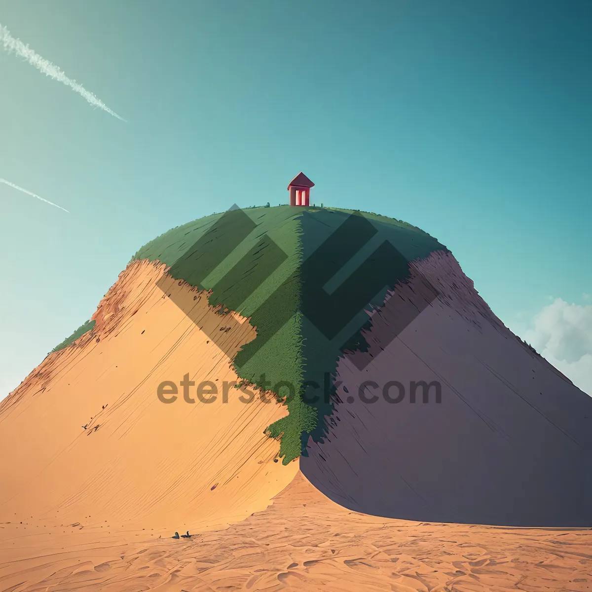 Picture of Scenic Sand Dunes Under Clear Sky