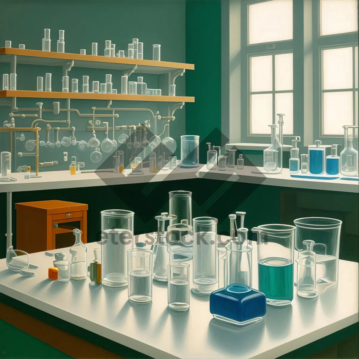 Picture of Scientific Glassware for Laboratory Experiments