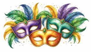 Venetian Carnival Mask Art Design