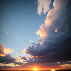Vibrant Sunset Over the Ocean