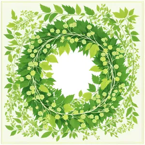 Floral Leaf Design: Spring-inspired Holly Element Pattern