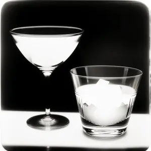 Sparkling Martini in Crystal Wineglass for Celebratory Party