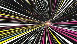 Vibrant Abstract Light Burst with Flowing Lines