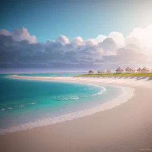 Serene Tropical Beachscape with Clear Turquoise Water