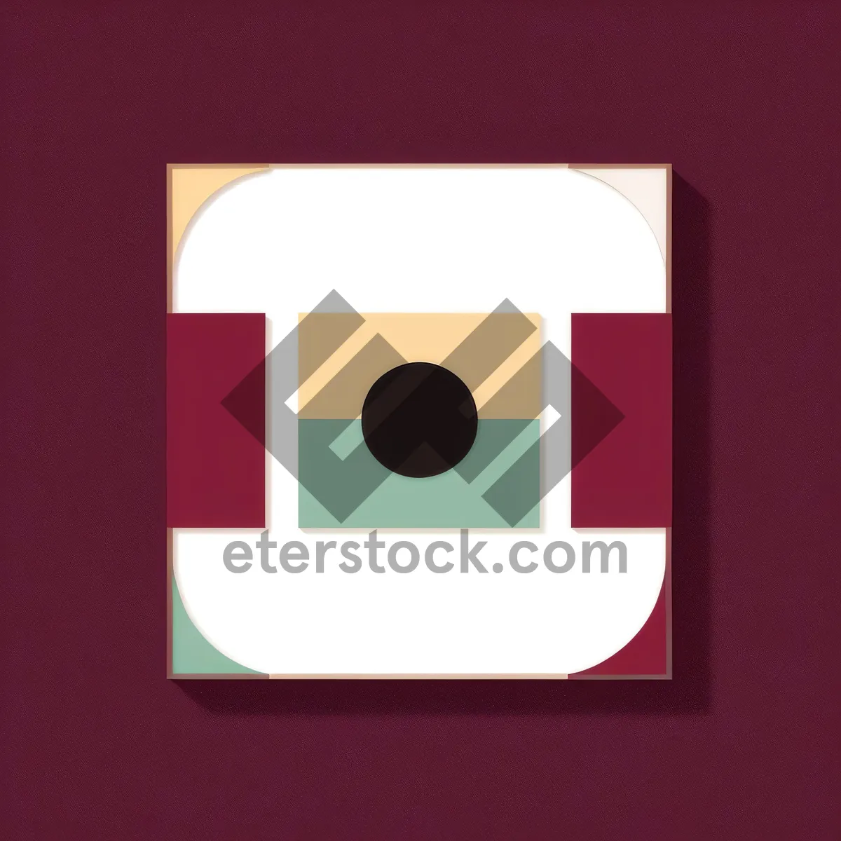 Picture of Web Photographer Icon: 3D Symbol of Paper Snapshot