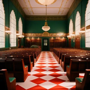 Hall of Knowledge: A Majestic Cathedral-like Library Room