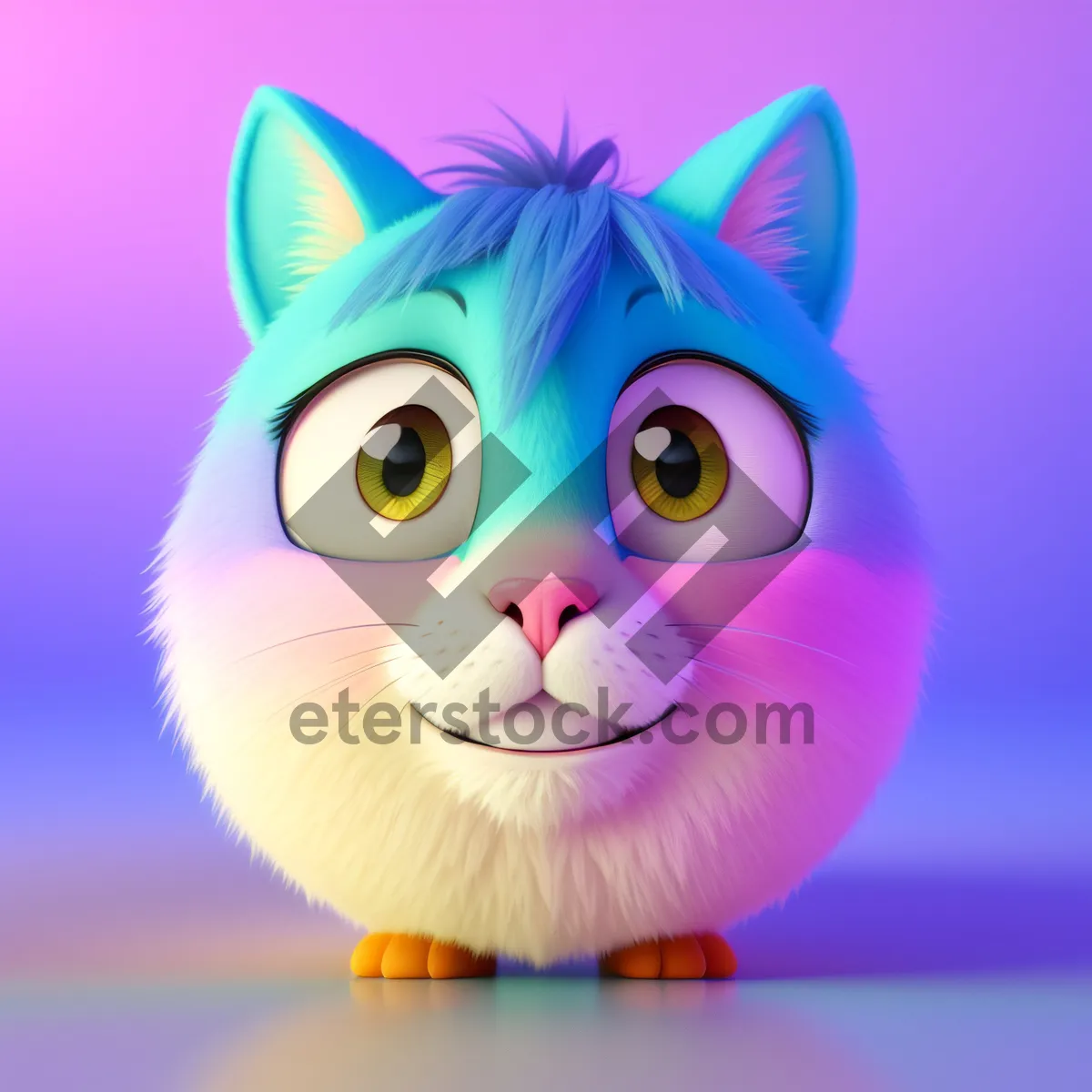 Picture of Happy Cartoon Animal Art - Fun and Cute Character
