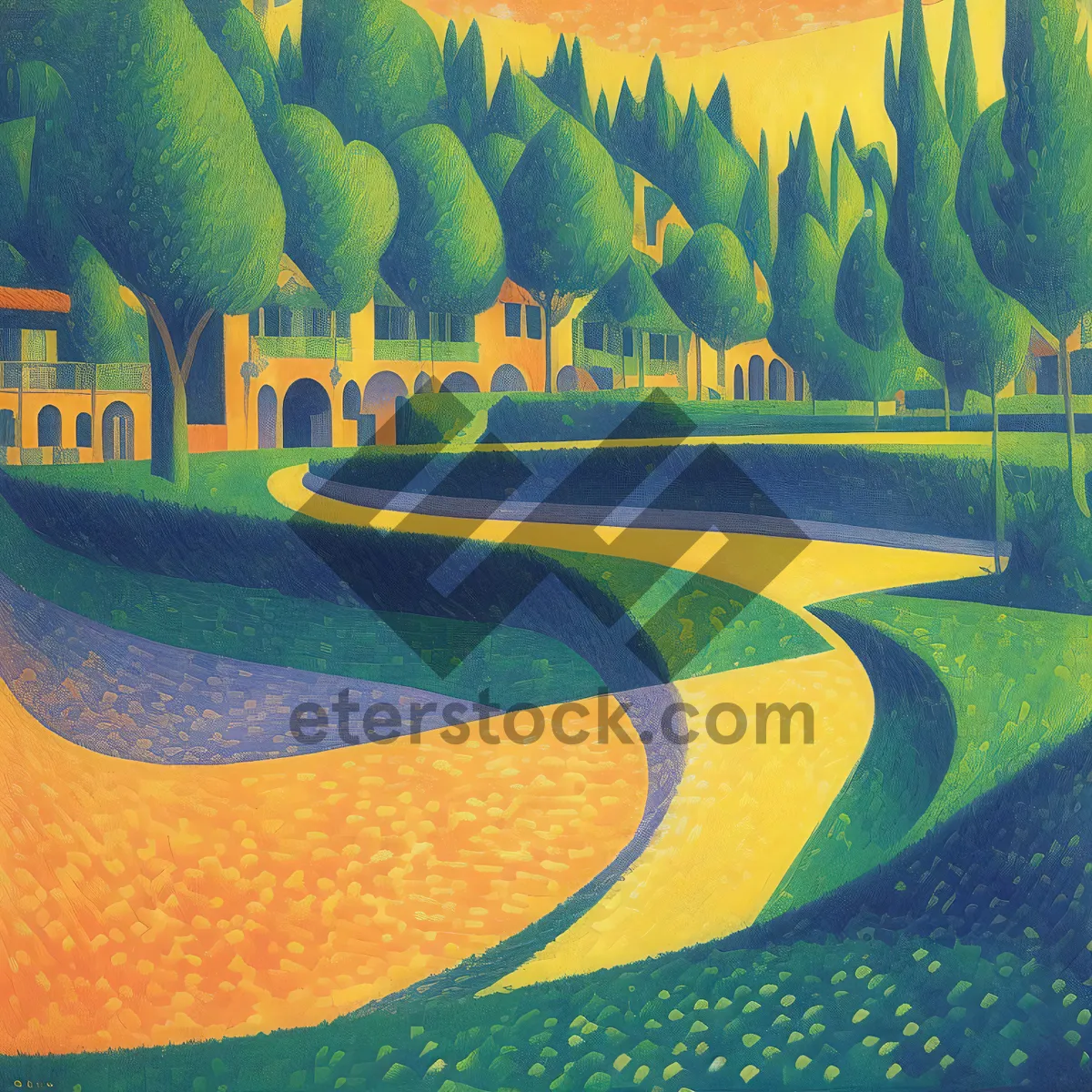 Picture of Expressive Urban Flag: Artful Graffito Decoration with Graphic Design