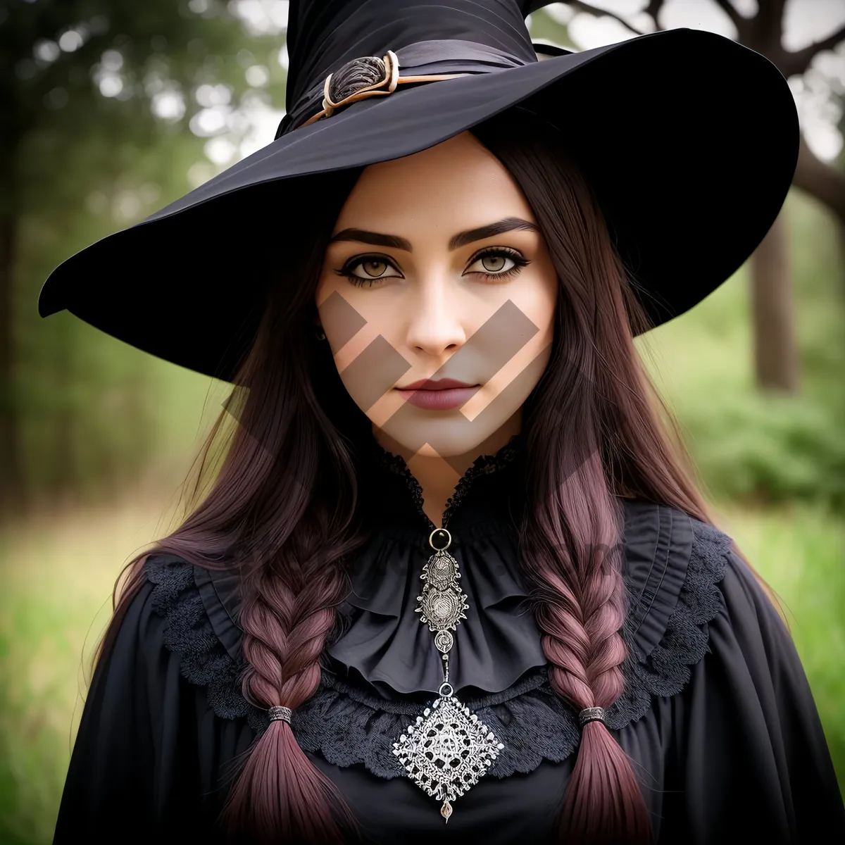 Picture of Happy Smiling Student Fashion Model with Mortarboard Hat