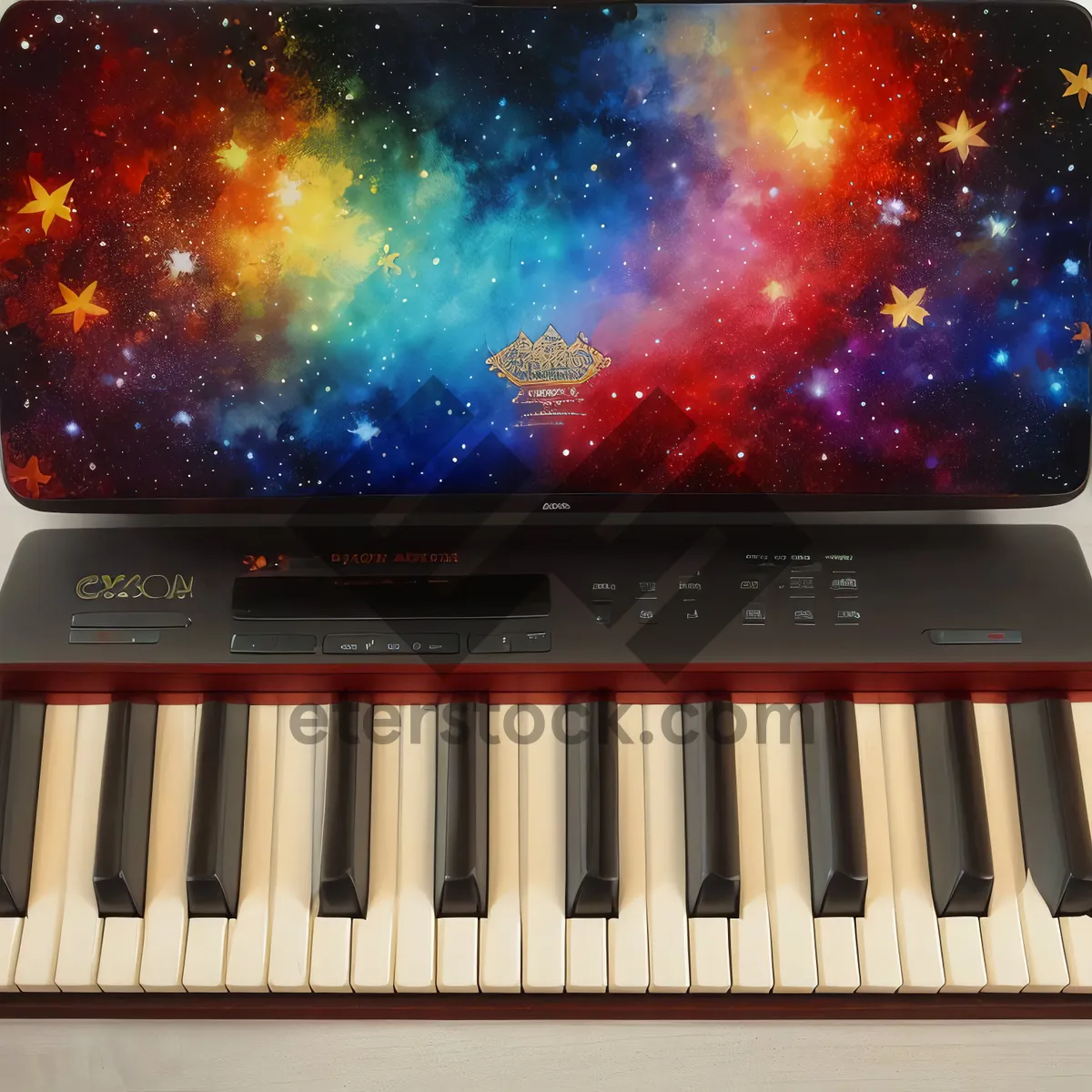 Picture of Black Electronic Keyboard - Musical Instrument for Key Playing