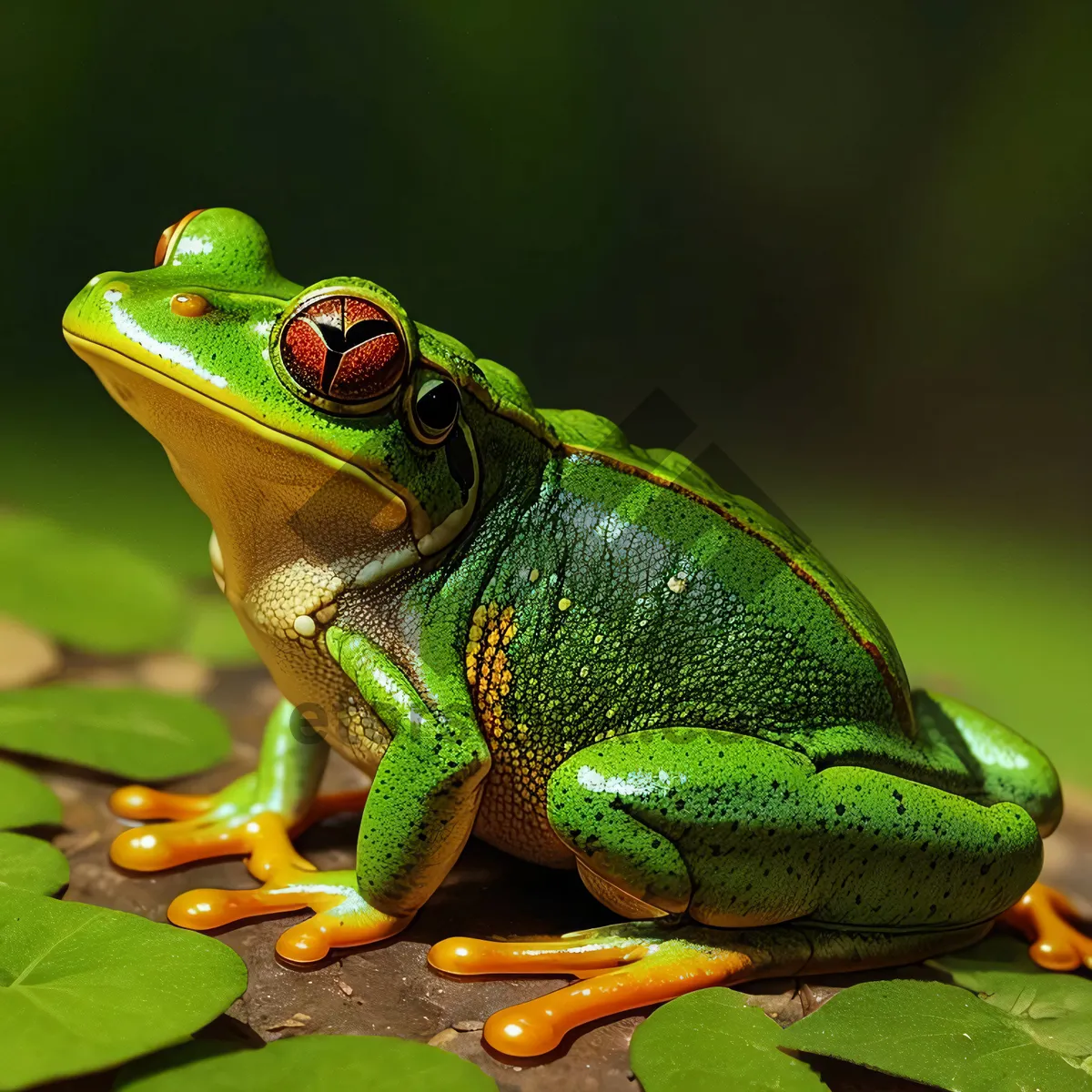 Picture of Orange Eyed Tree Frog - Wild Fauna Abstraction