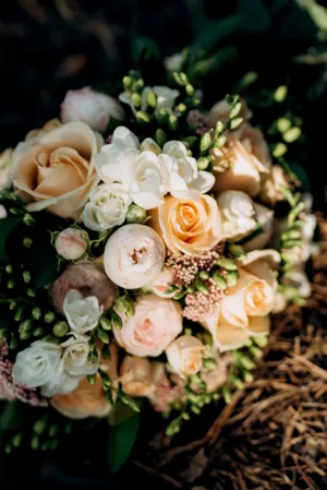 Pink Rose Wedding Bouquet Arrangement Floral Decoration