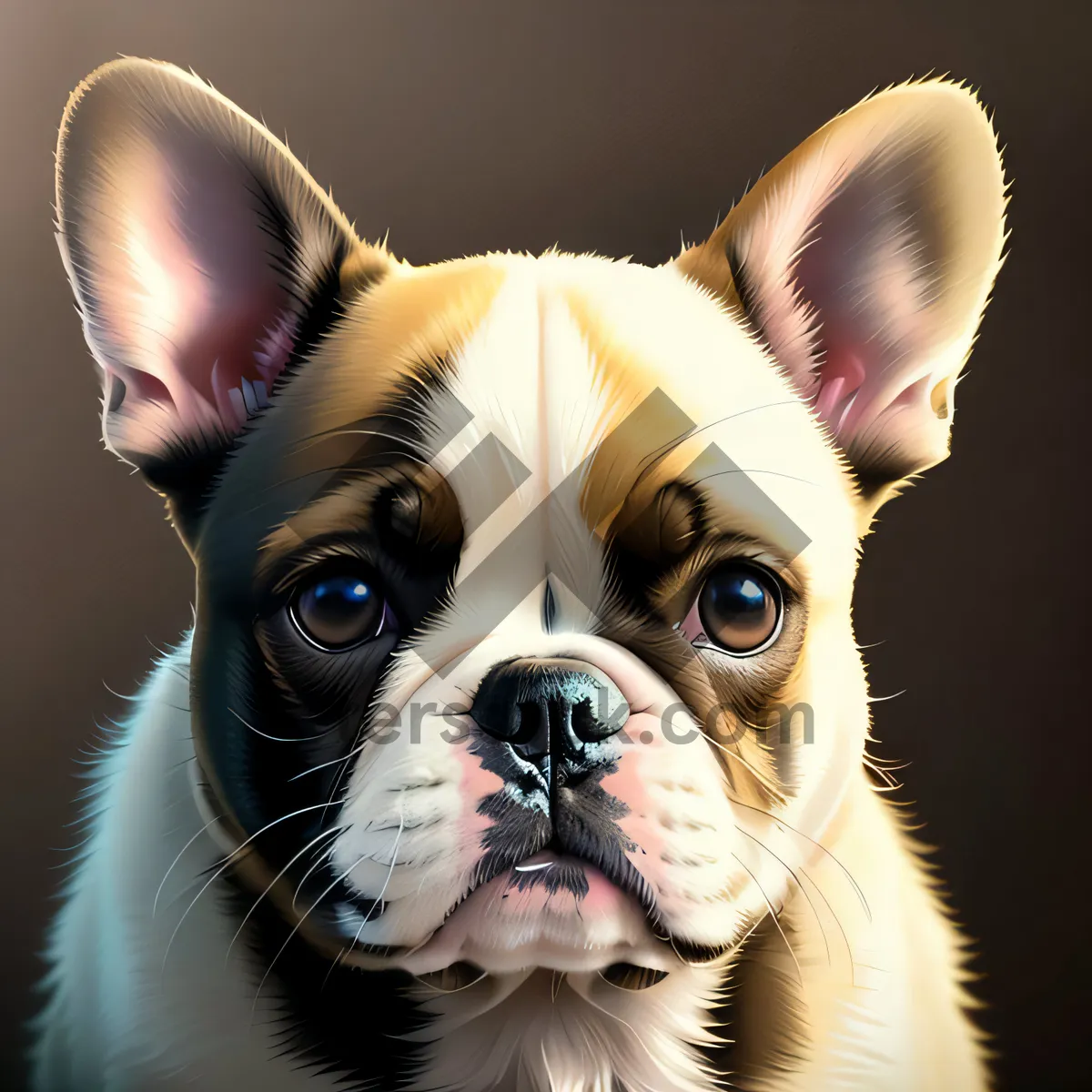 Picture of Adorable Bulldog Terrier: Wrinkle-faced, Purebred Canine