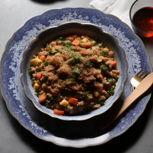 Delicious and Healthy Lentil Vegetable Salad Dish