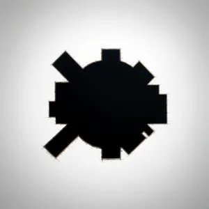 3D Gear Design Symbol Icon