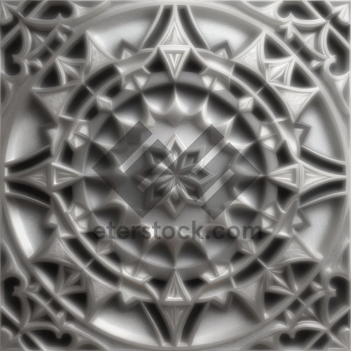 Picture of Patterned Arabesque Graphic Design with Textured Net Backdrop