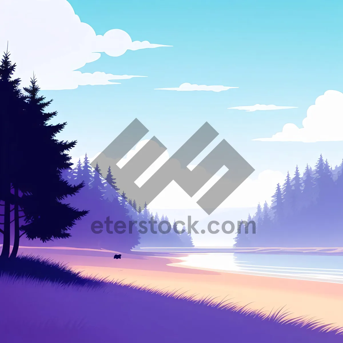 Picture of Glorious Sunset Over Serene Lake