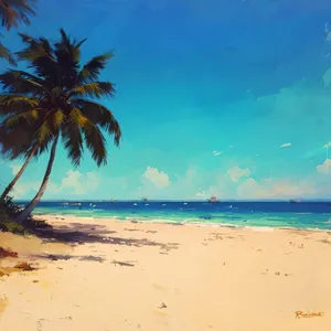 Serene Tropical Beach Retreat - Tranquil Paradise Amidst Azure Waters