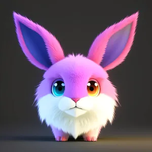 Fluffy Easter Bunny Pet Art