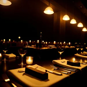 Nighttime Barroom Lighting Equipment on Table