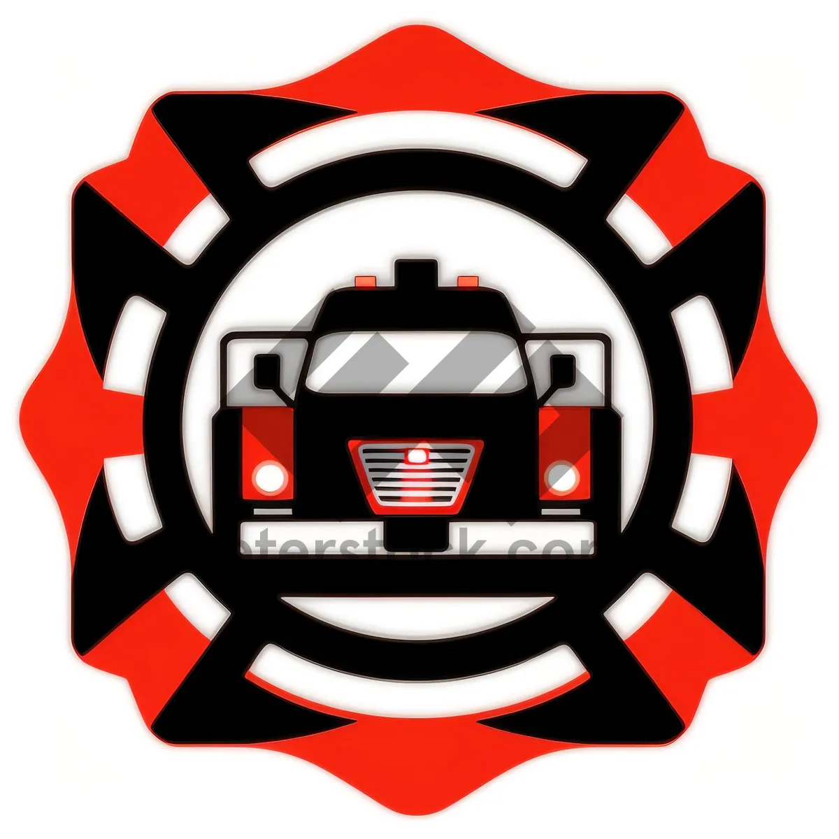 Picture of Fire Station Icon: Recognizable Symbol of Emergency Facility