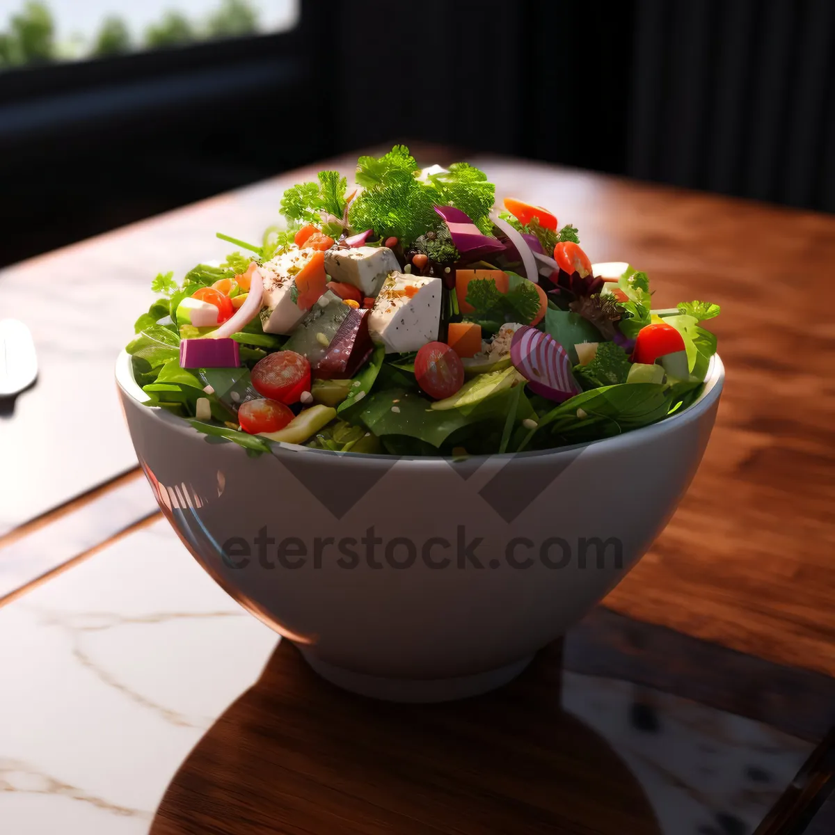 Picture of Fresh and Healthy Vegetable Salad for Lunch