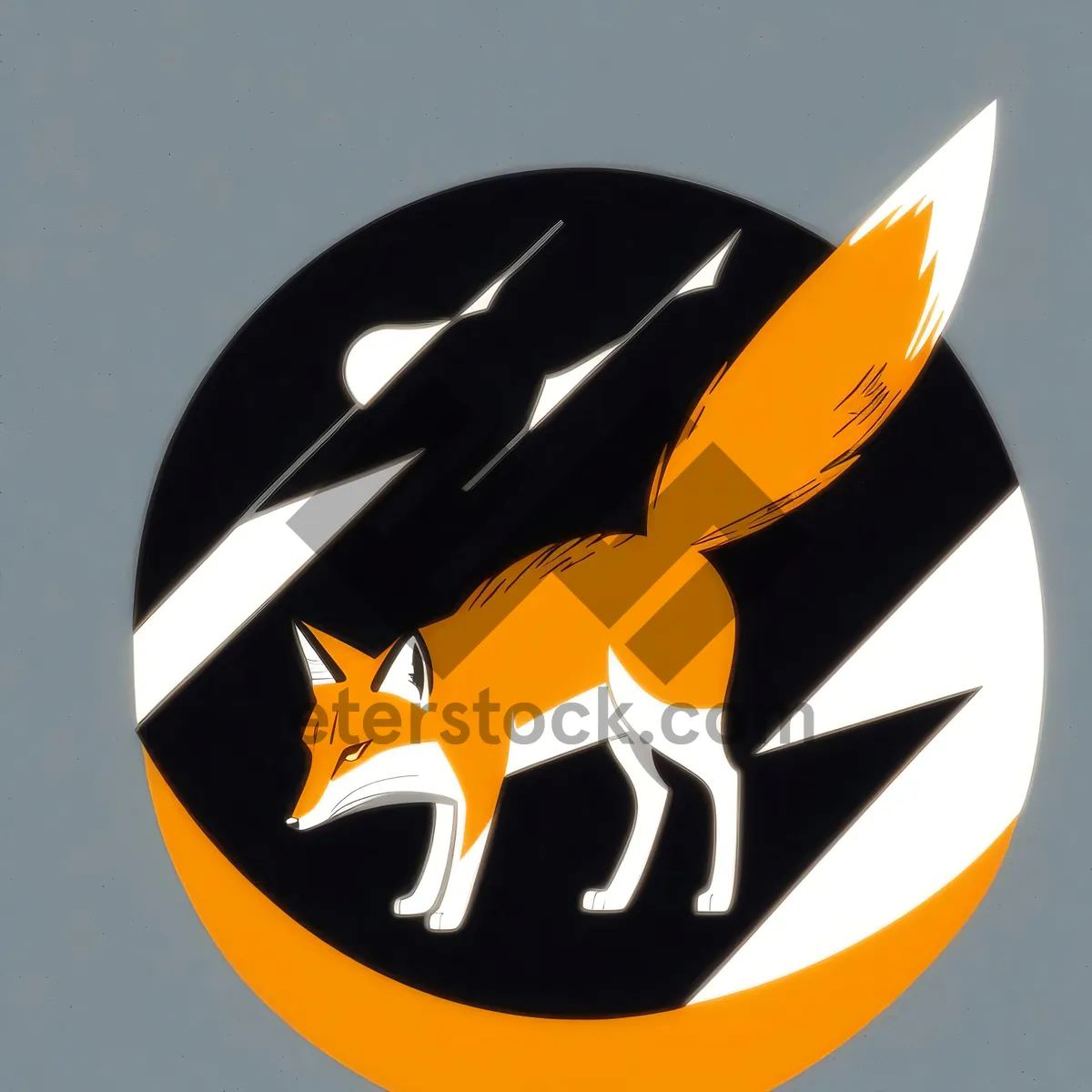 Picture of Round Black Button with Yellow Symbol Icon Flag Design