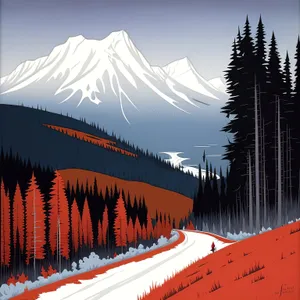 Winter Mountain Ski Slope - Scenic Snowy Landscape