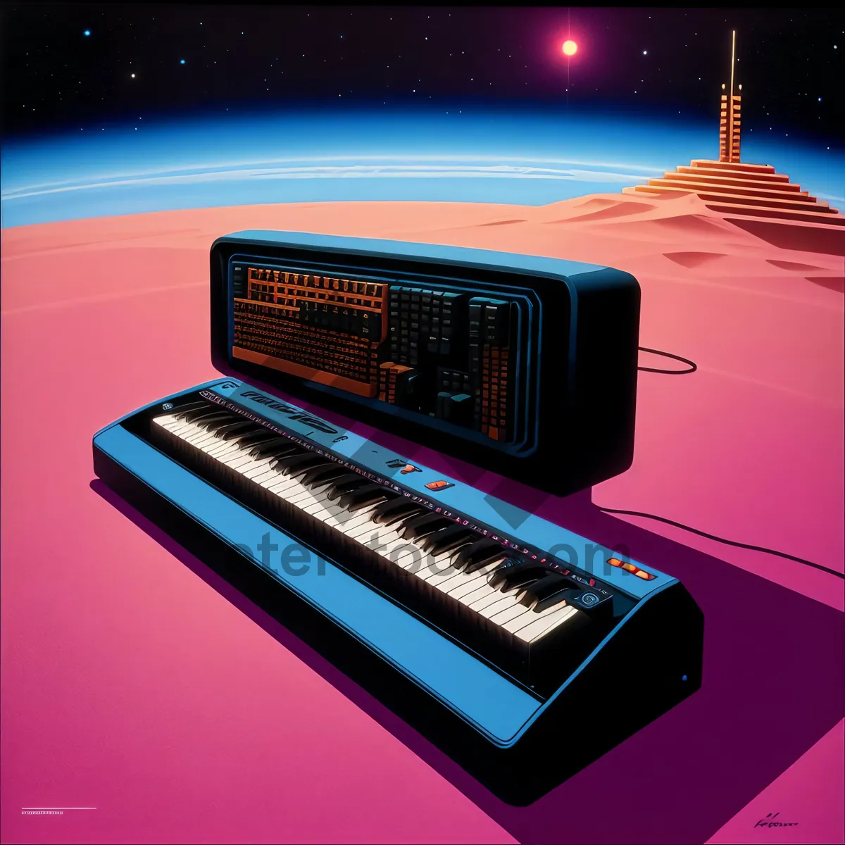 Picture of SynthTech Keyboard: Digital Music Device with 3D Effects