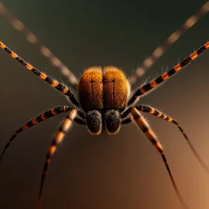 Creepy Garden Spider with Hairy Legs