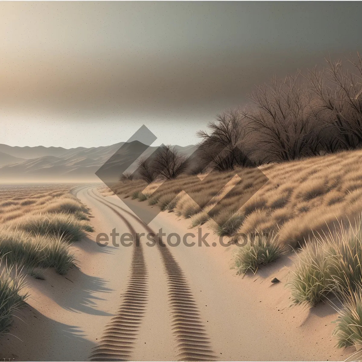 Picture of Golden Horizon: Sunlit Dunes Embracing Rural Scenic Beauty