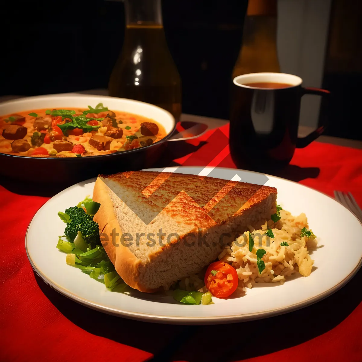 Picture of Savory Vegetable Salad with Spicy Garlic Sauce