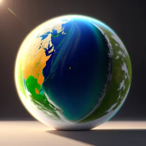 Global Sphere: 3D Satellite View of Earth