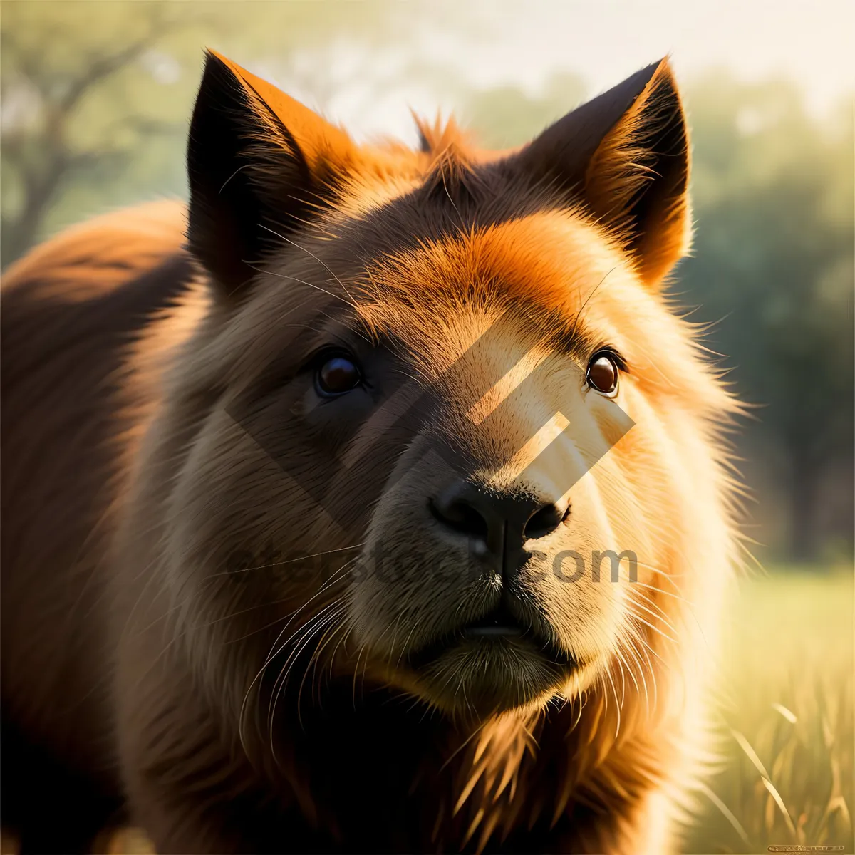 Picture of Majestic Mane: Captivating Lion Portrait in Wildlife