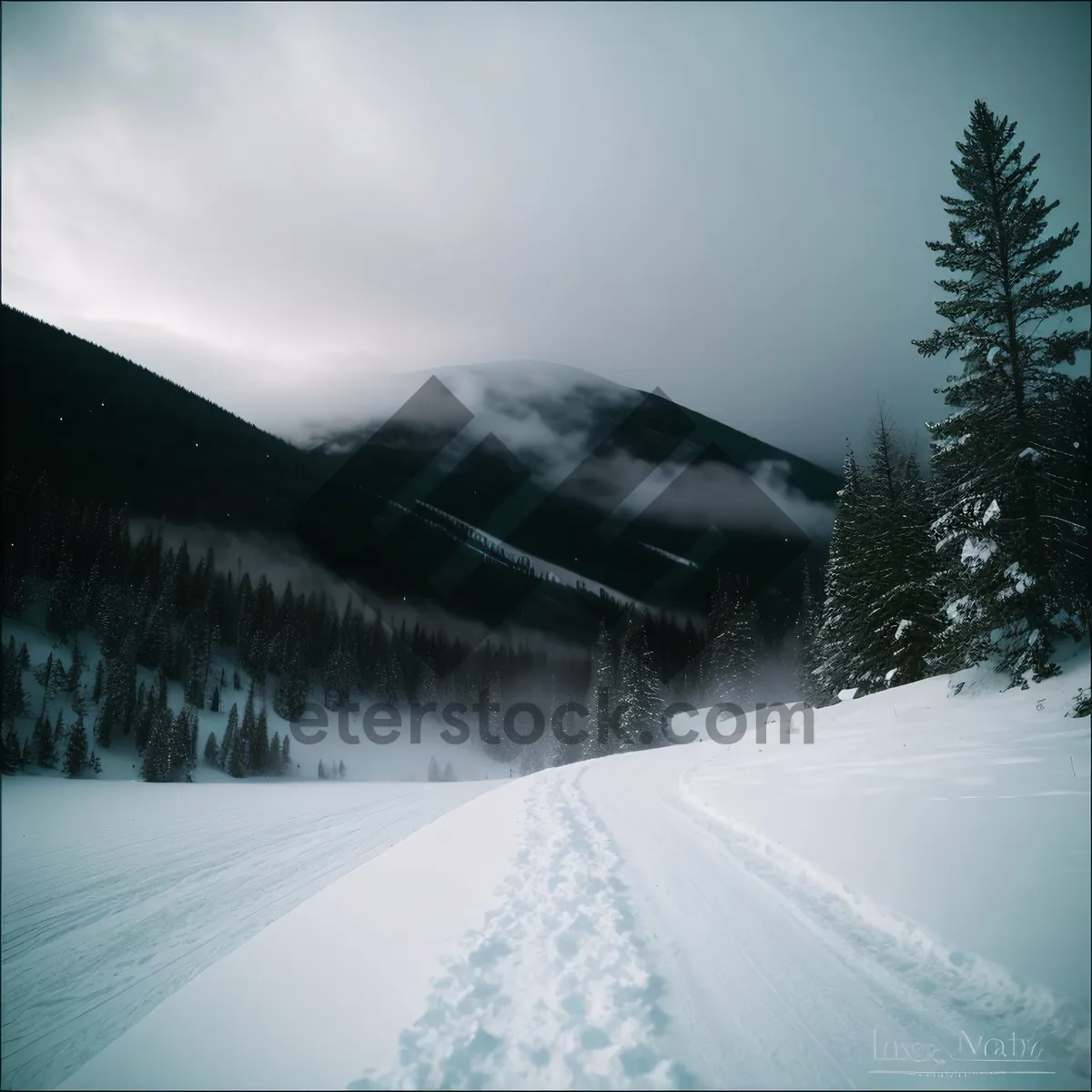 Picture of Winter Wonderland: Majestic Ski Slopes and Snowy Peaks