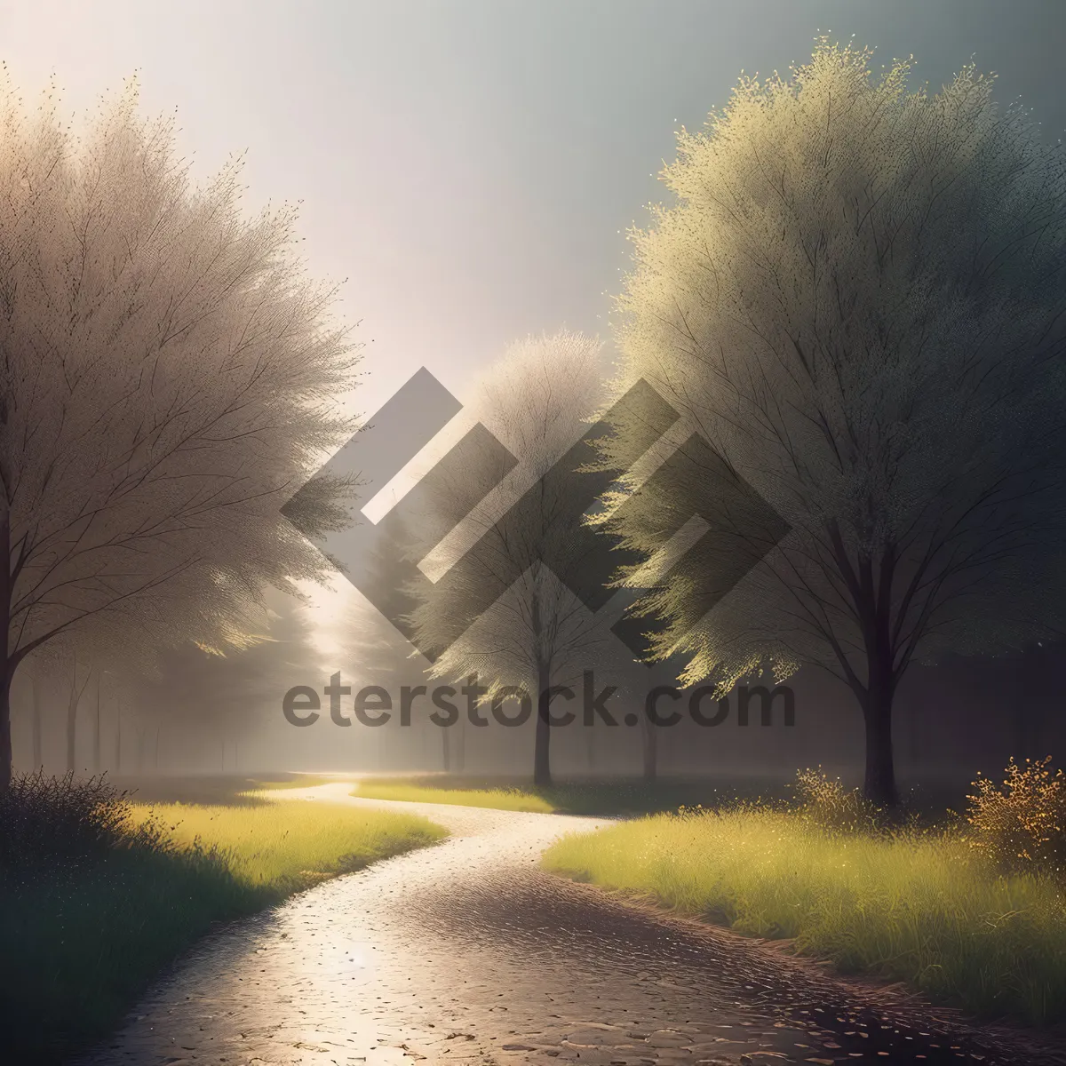 Picture of Vibrant Sunset over Rural Countryside