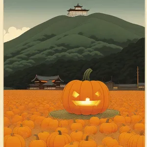 Spooky Autumn Jack-O'-Lantern Halloween Decoration