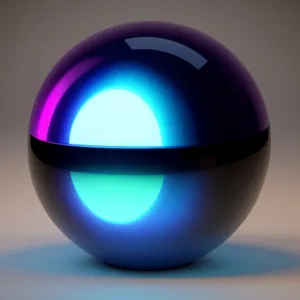 Shiny Glass Sphere Button Set with Reflection