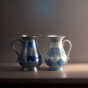 Transparent Glass Pitcher with Refreshing Beverages