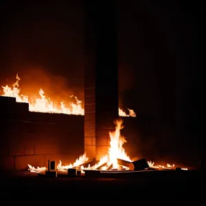 Sizzling Space Shuttle Ignites Fiery Blaze