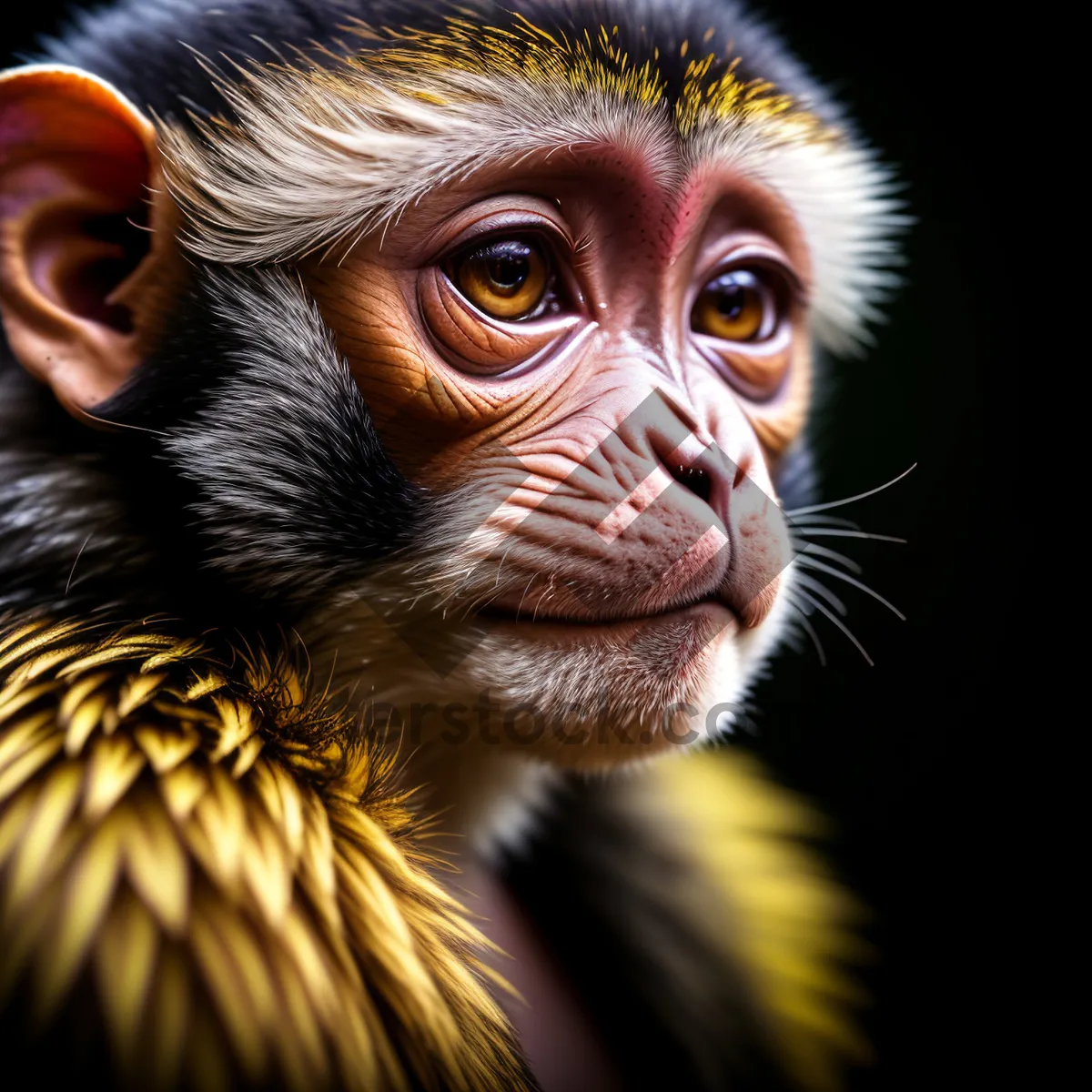 Picture of Endangered Orangutan portrait in the wild