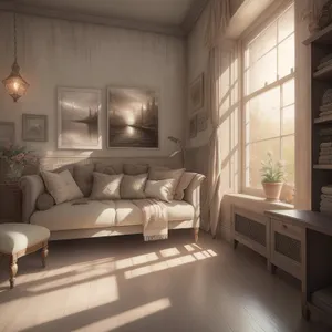 Modern Bedroom with Comfortable Sofa and Stylish Decor