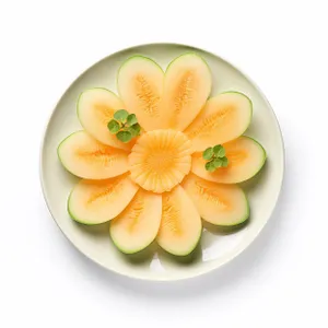 Fresh and Delicious Vegan Meal on Plate with Flower