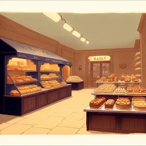 Bakery Shop Interior with Modern Luxury Decor