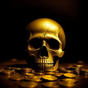 Pirate Skull Mask: Eerie Deathly Disguise with Bone Detail