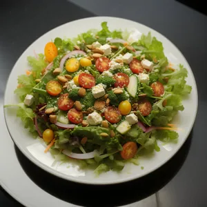 Chickpea Salad Plate with Fresh Vegetables