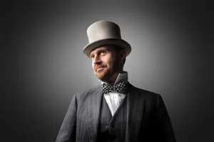 Confident businessman in professional suit and tie portrait.