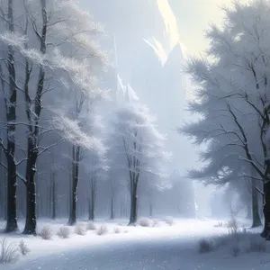 Winter Wonderland: Snowy Forest Landscape